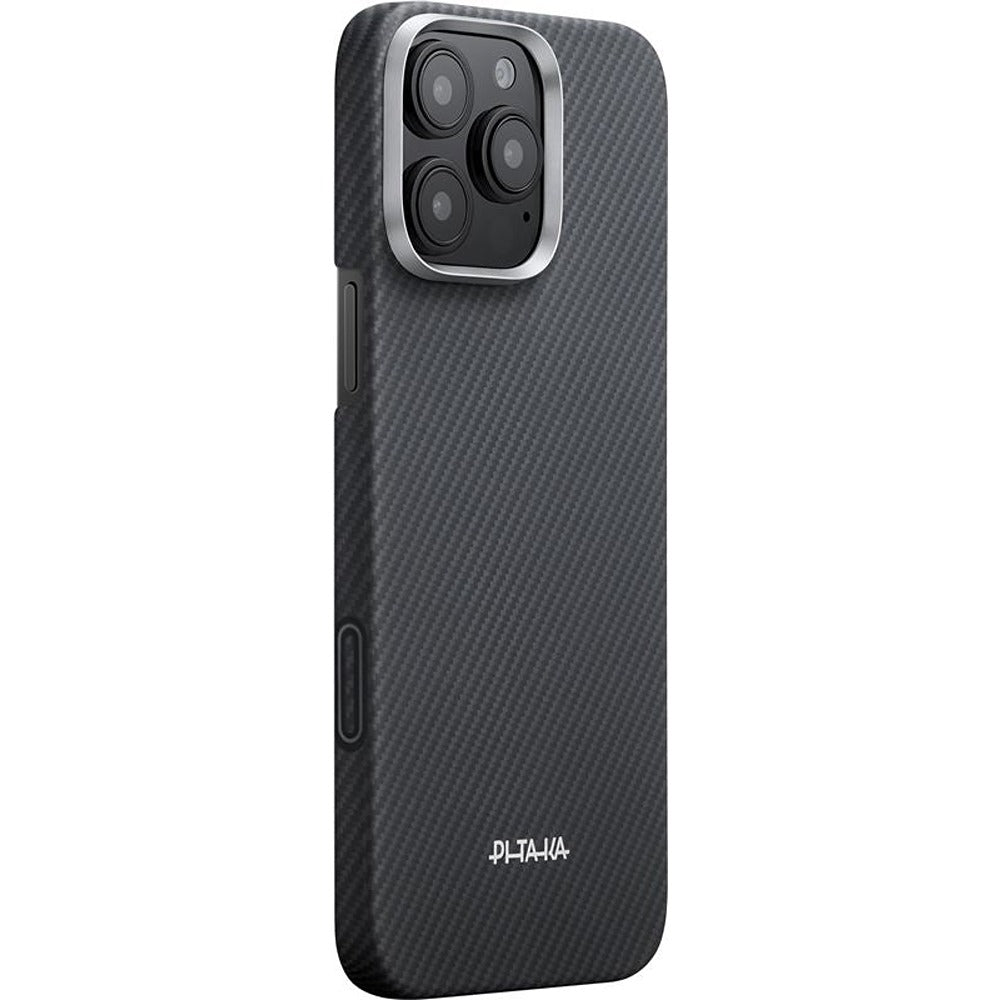 Pitaka iPhone 16 Pro Deksel Edge MagSafe Black/Grey Twill