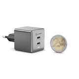 Alogic Lader Dual USB-C Rapid Power 45W Cube GaN Grå