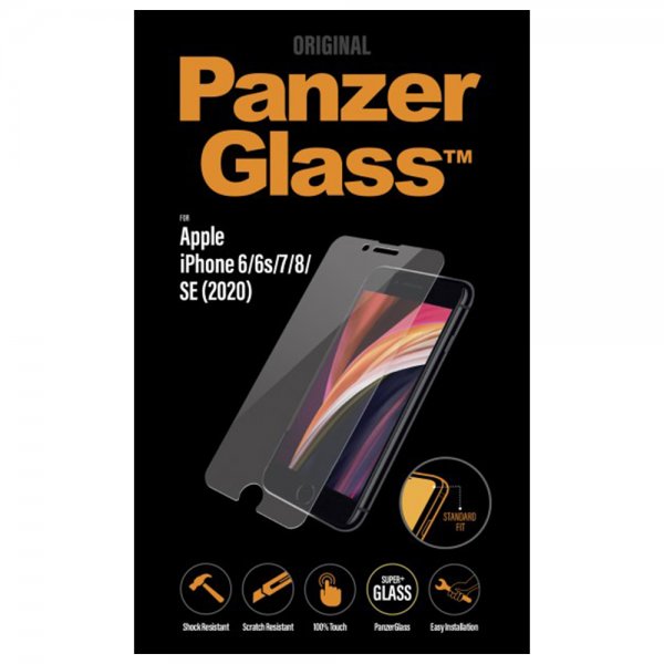 PanzerGlass iPhone 6/6S/7/8/SE Skjermbeskytter Standard Fit