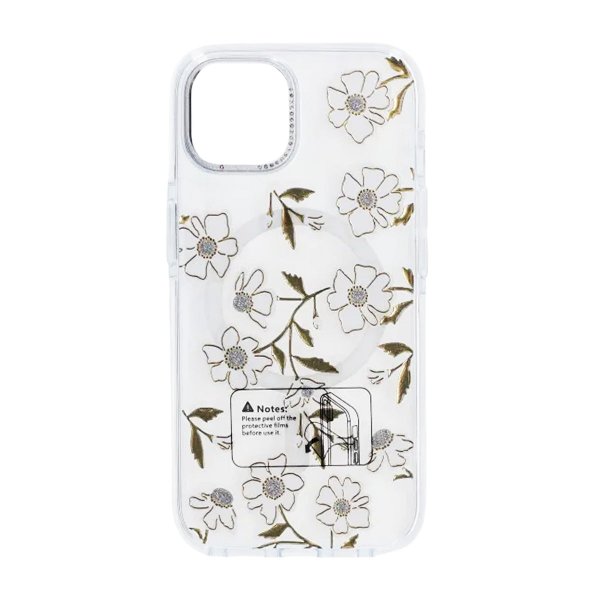 iPhone 15 Deksel Mønster MagSafe Blomster