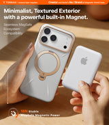 Torras iPhone 17 Pro Deksel Ostand Q3 Vegskin Pearl Gray
