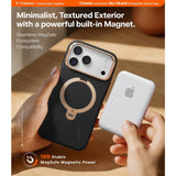 Torras iPhone 17 Pro Deksel Ostand Q3 Vegskin Obsidian Black