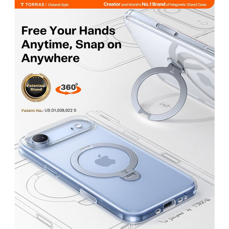 Torras iPhone Air Deksel Ostand Q3 Spin Klar