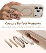 Torras iPhone 17 Pro Deksel Ostand Q3 Silicone Desert Gold