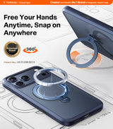 Torras iPhone 17 Pro Max Deksel Ostand Q3 Spin Deep Blue