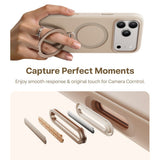 Torras iPhone 17 Pro Max Deksel Ostand Q3 Silicone Desert Gold