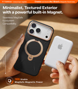 Torras iPhone 17 Pro Max Deksel Ostand Q3 Vegskin Obsidian Black