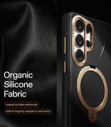 Torras Samsung Galaxy S26 Ultra Deksel Ostand Q3 Vegskin Obsidian Black