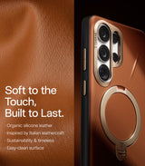 Torras Samsung Galaxy S26 Ultra Deksel Ostand Q3 Vegskin Amber Brown