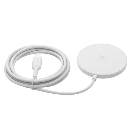 Rvelon Trådløs MagSafe Lader med stativ Qi2 15W USB-C Hvit