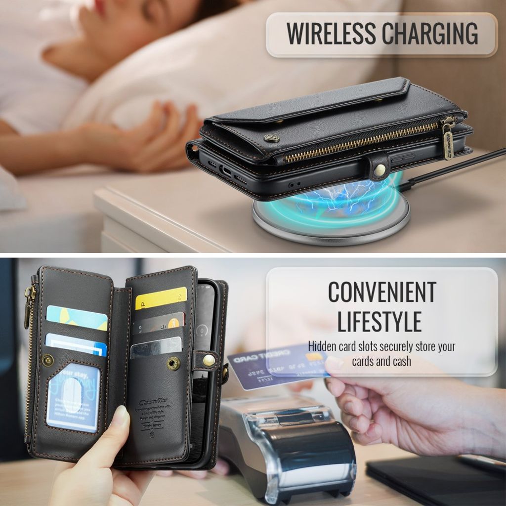 CaseMe iPhone 16e/iPhone 17e Etui C36 Series Svart