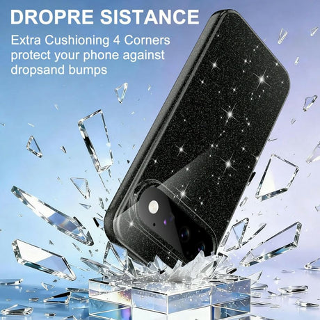 Google Pixel 11 Pro Deksel Glitter MagSafe Svart