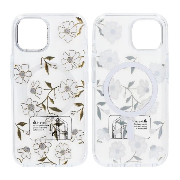 iPhone 15 Deksel Mønster MagSafe Blomster
