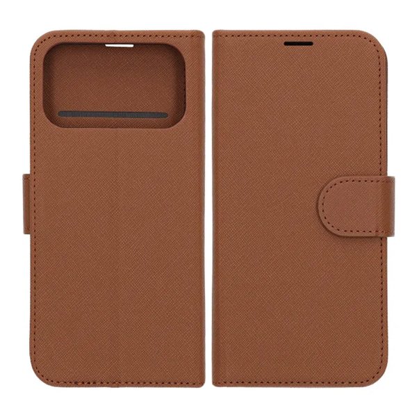 iPhone 17 Pro Max Etui med Kortlomme stativfunksjon Brun
