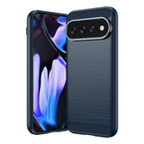 Google Pixel 11 Pro XL Deksel Borstad Kolfibertextur Blå