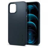 Spigen iPhone 12 Pro Max Deksel Thin Fit Metal Slate