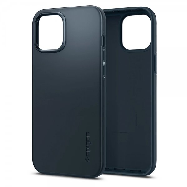Spigen iPhone 12 Pro Max Deksel Thin Fit Metal Slate