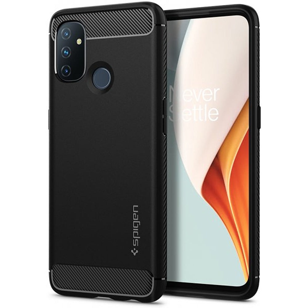 Spigen OnePlus Nord N100 Deksel Rugged Armor Matte Black