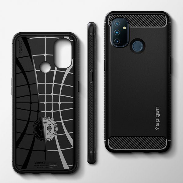 Spigen OnePlus Nord N100 Deksel Rugged Armor Matte Black
