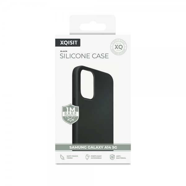 Xqisit Samsung Galaxy A14 Deksel Silicone Case Svart