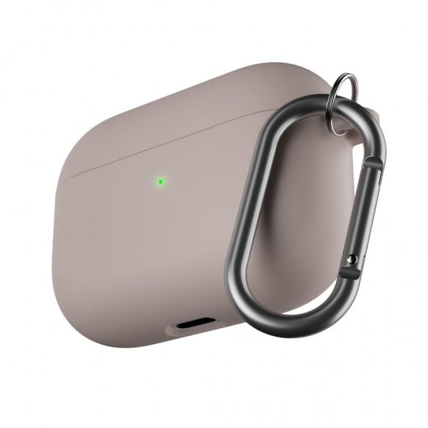 KeyBudz AirPods Pro Deksel PodSkinz HyBridSHell Series Keychain Case PastellRosa