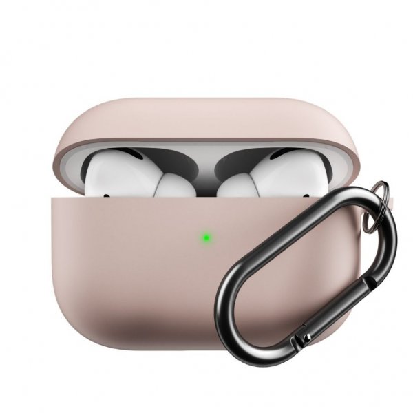 KeyBudz AirPods Pro Deksel PodSkinz HyBridSHell Series Keychain Case PastellRosa
