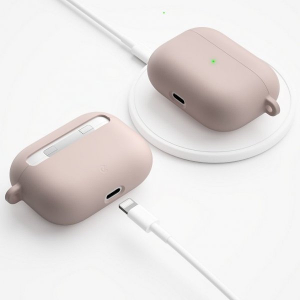 KeyBudz AirPods Pro Deksel PodSkinz HyBridSHell Series Keychain Case PastellRosa