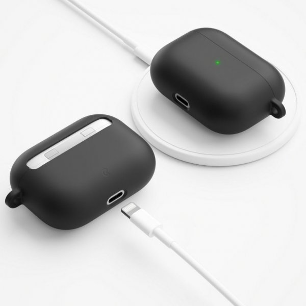 KeyBudz AirPods Pro Deksel PodSkinz HyBridSHell Series Keychain Case Svart