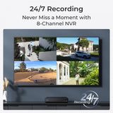 Reolink NVS8-8MB4 4K UHD sikkerhetssystem 8-kanals NVR