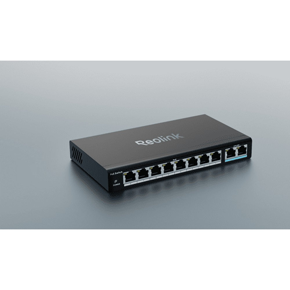 Reolink 10-port PoE-svitsj med 120W PoE-strømstyring