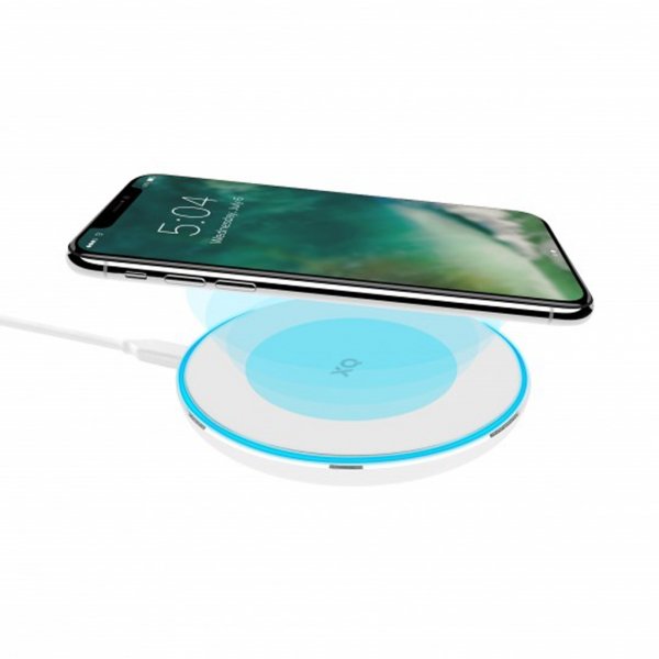 Xqisit Trådløs lader Wireless Fast Charger 15W Hvit