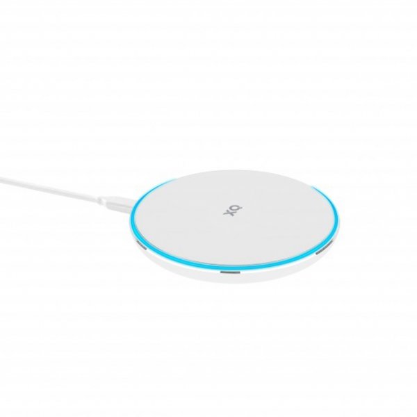Xqisit Trådløs lader Wireless Fast Charger 15W Hvit