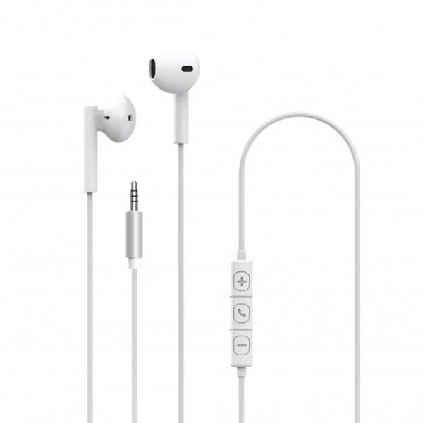 Xqisit Hodetelefoner Button Type Headset 3.5mm Hvit