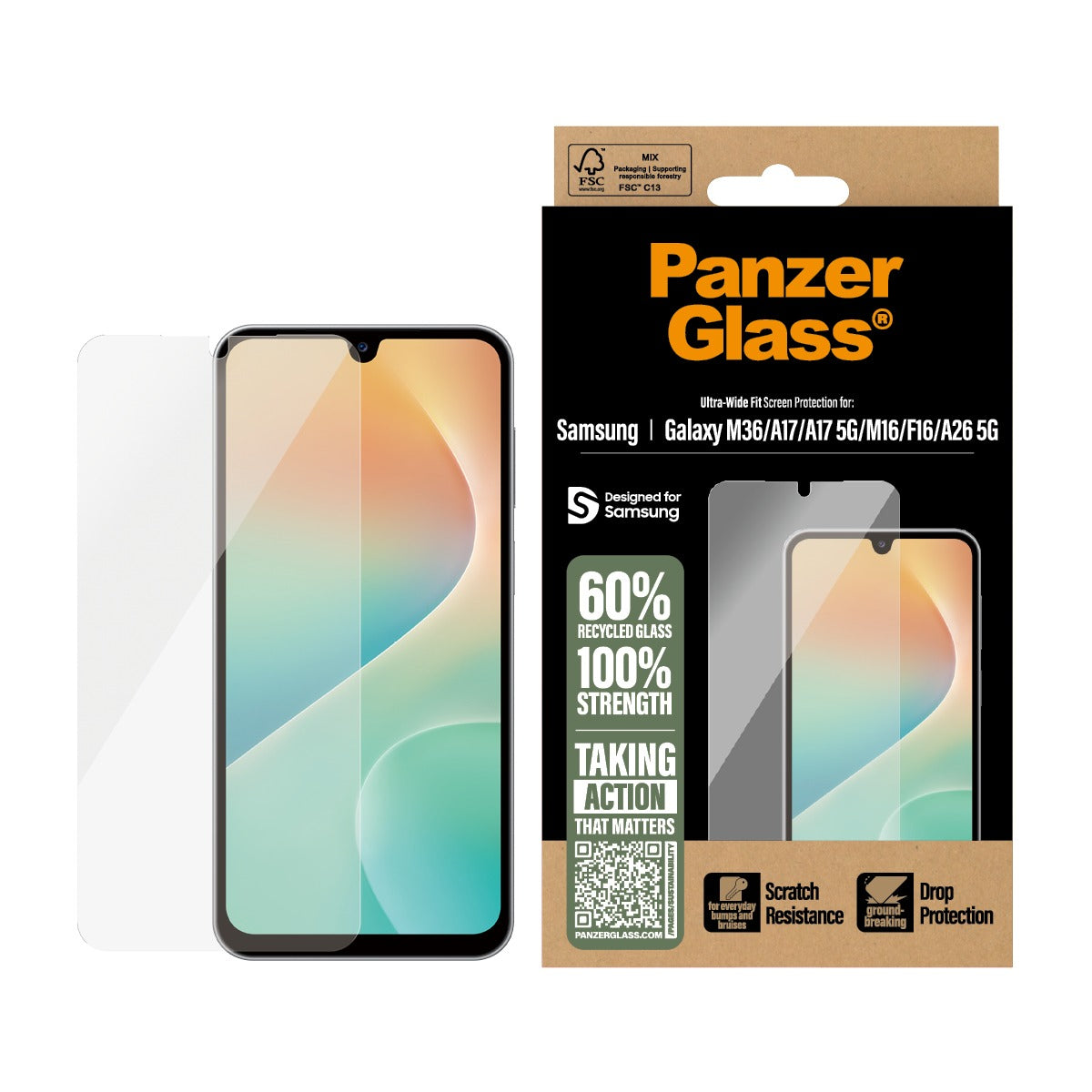 PanzerGlass Samsung Galaxy A17/A26 Skjermbeskytter Ultra-Wide Fit
