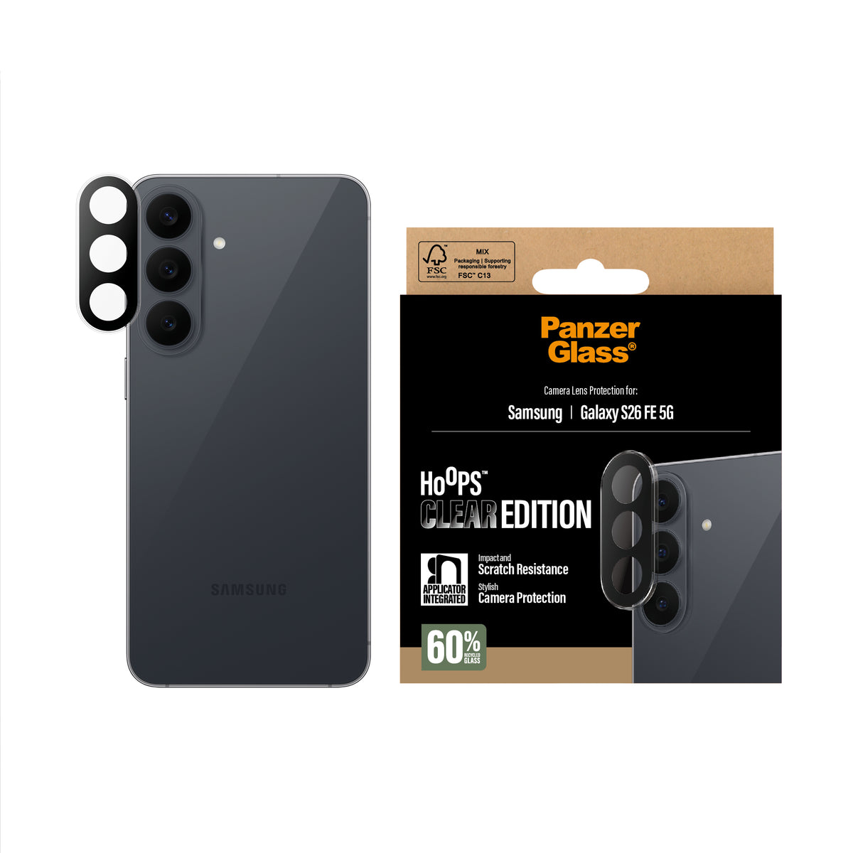 PanzerGlass Samsung Galaxy S26 FE Linsebeskyttelse Hoops