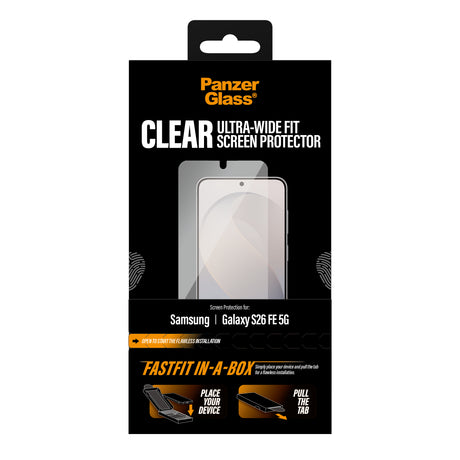 PanzerGlass Samsung Galaxy S26 FE Skjermbeskytter Fastfit In-a-Box