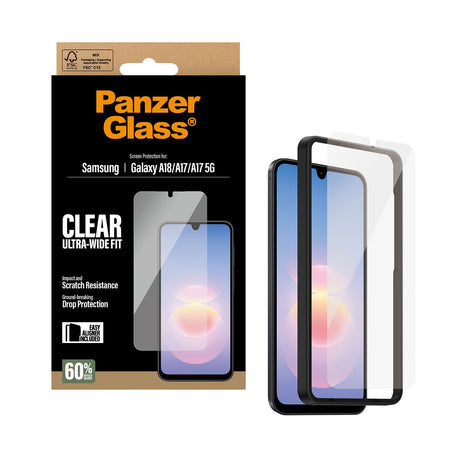 PanzerGlass Samsung Galaxy A18 Skjermbeskytter Ultra-Wide Fit EasyAligner
