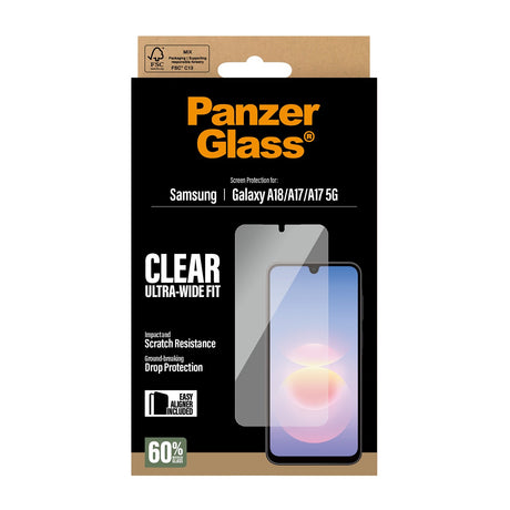 PanzerGlass Samsung Galaxy A18 Skjermbeskytter Ultra-Wide Fit EasyAligner