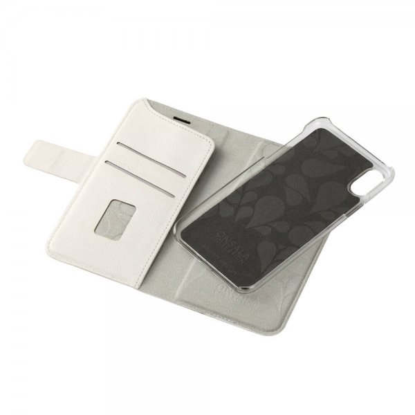 Onsala iPhone X/Xs Etui Fashion Edition Avtakbart Deksel Saffiano Hvit
