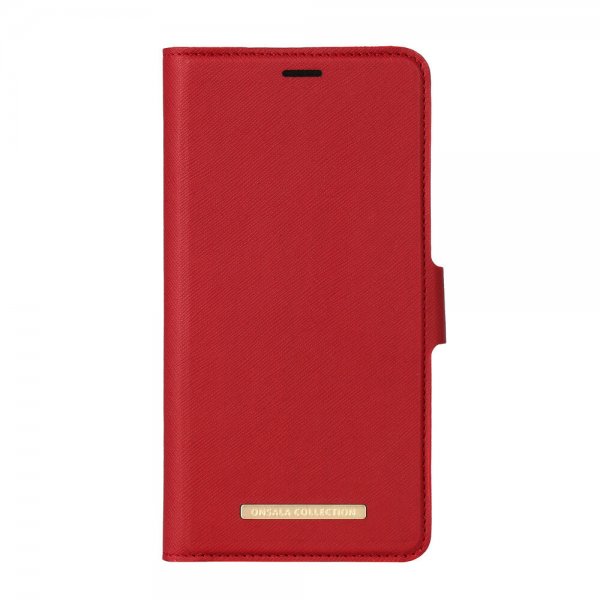 Onsala iPhone Xs Max Etui Fashion Edition Avtakbart Deksel Saffiano Rød