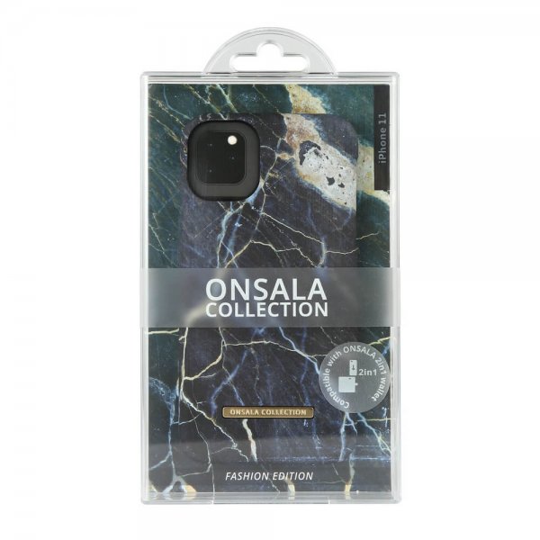 Onsala iPhone 11 Deksel Fashion Edition Black Galaxy Marble