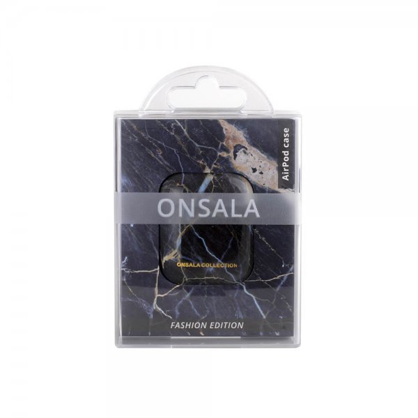 Onsala AirPods 1/2 Deksel Fashion Edition Black Galaxy Marble