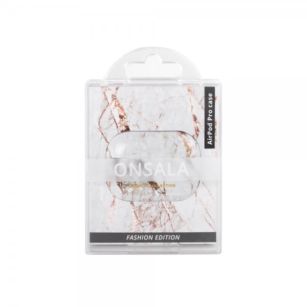 Onsala AirPods Pro/AirPods Pro 2 Deksel Fashion Edition White Rhino Marble
