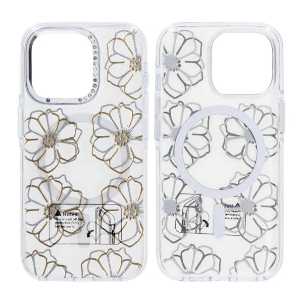 iPhone 15 Pro Max Deksel Mønster MagSafe Blomster