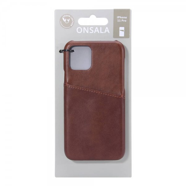 Onsala iPhone 11 Pro Deksel med en Kortlomme Brun