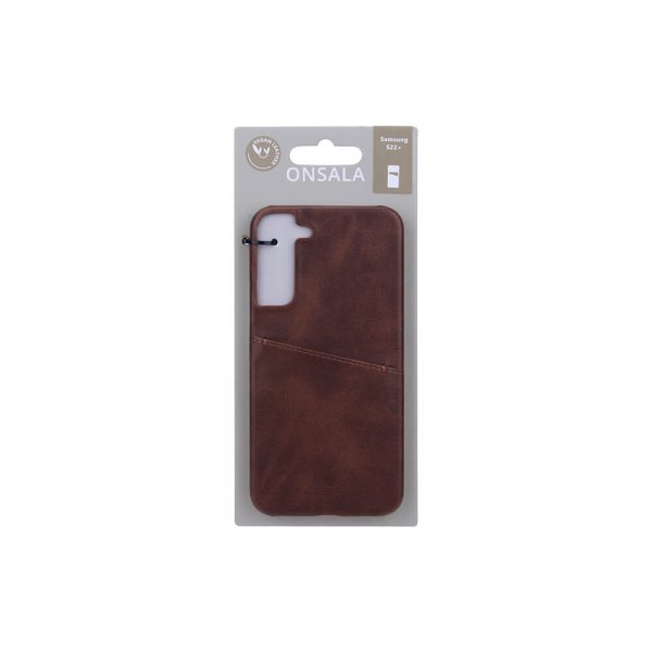 Onsala Samsung Galaxy S22 Plus Deksel med en Kortlomme Brun