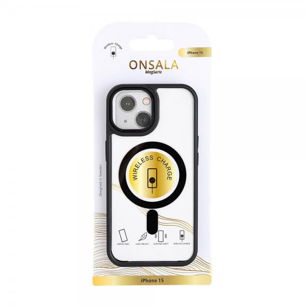 Onsala iPhone 15 Deksel Bumper MagSeries Svart