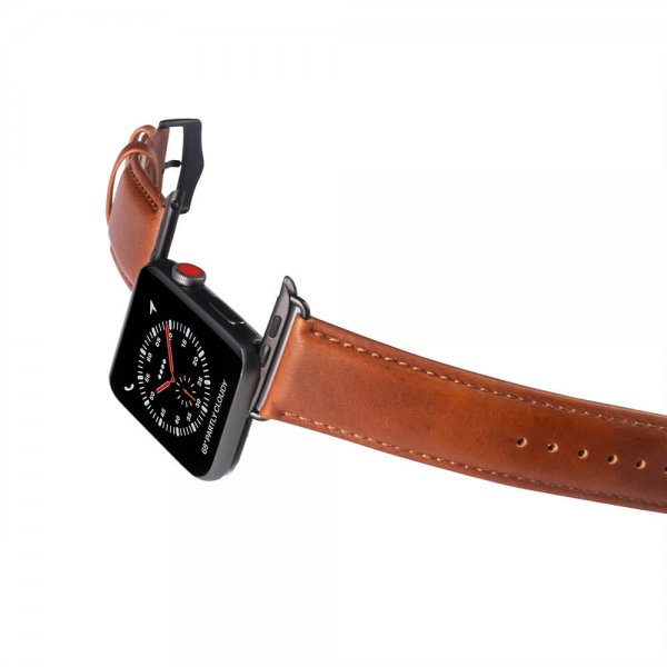 Buffalo Apple Watch 38/40/41/42mm Armbånd Ekte Skinn Brun