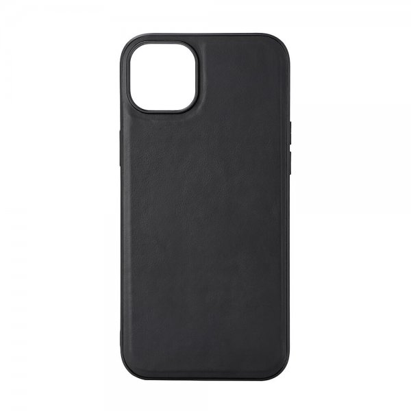 Buffalo iPhone 15 Plus Deksel Ekte skinn MagSeries Svart
