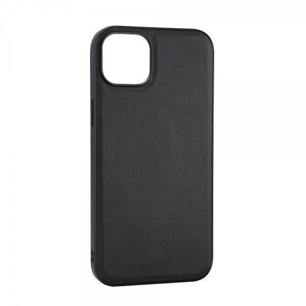 Buffalo iPhone 15 Plus Deksel Ekte skinn MagSeries Svart